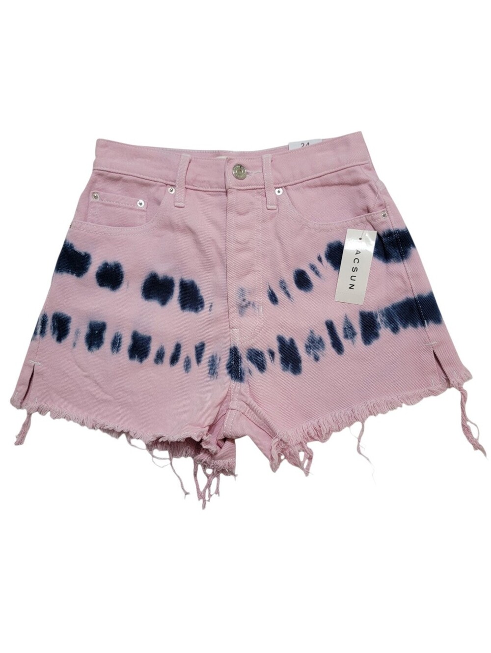 PacSun | Tie Dye Ultra High Waisted Vintage Cutoff Jean Shorts Pink Blue NWT